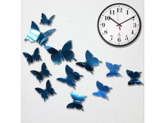 Zrcadlový motýl 12 ks - modrý 11