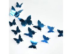 Zrcadlový motýl 12 ks - modrý 5