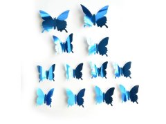 Zrcadlový motýl 12 ks - modrý 7