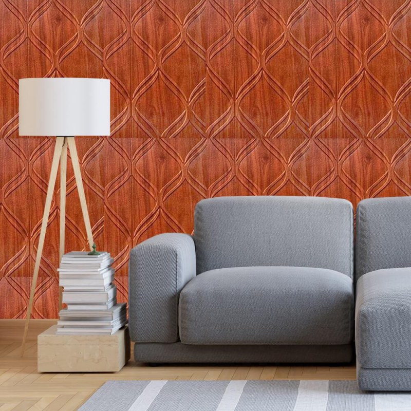 3D tapeta ornament - dřevěný - Dárky.pro