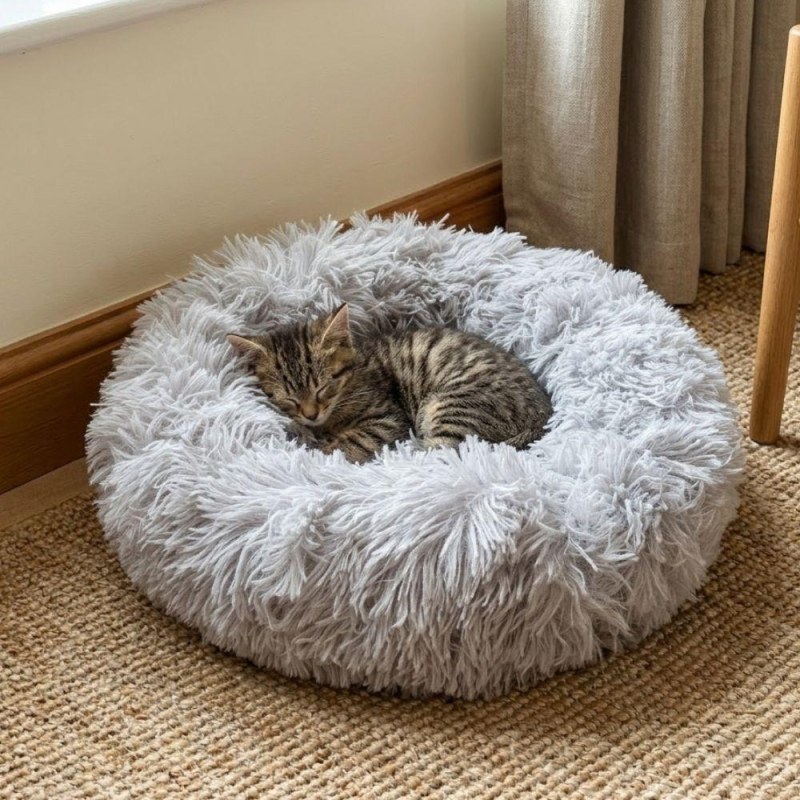 Chlupatý pelíšek pro kočky, průměr 40 cm - Dárky.pro
