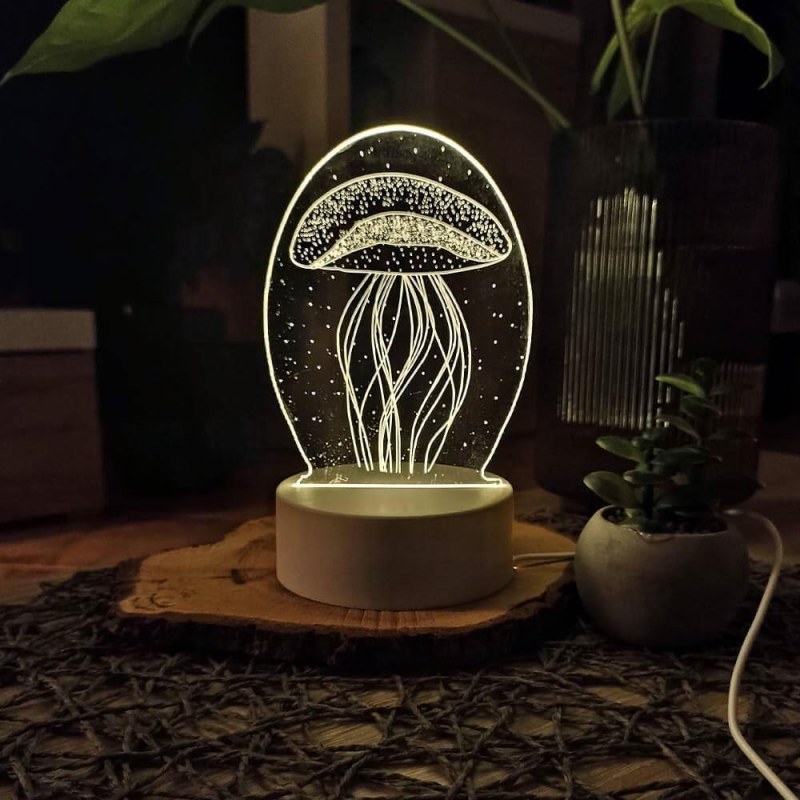 Dekorativní 3D lampa - medúza - Dárky.pro