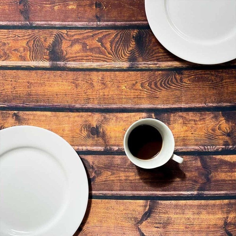 Dekorativní ubrus s dekorem dřeva 61 x 61 cm