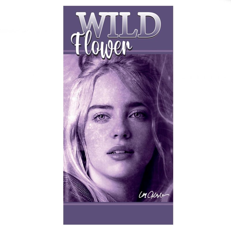 Dětská osuška 70x140 cm - Billie Eilish Wildflower - Dárky.pro