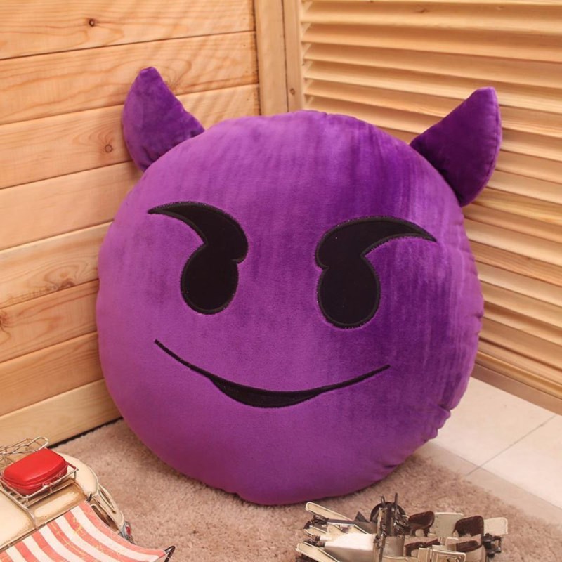 Emoji polštář - ďáblík - Dárky.pro