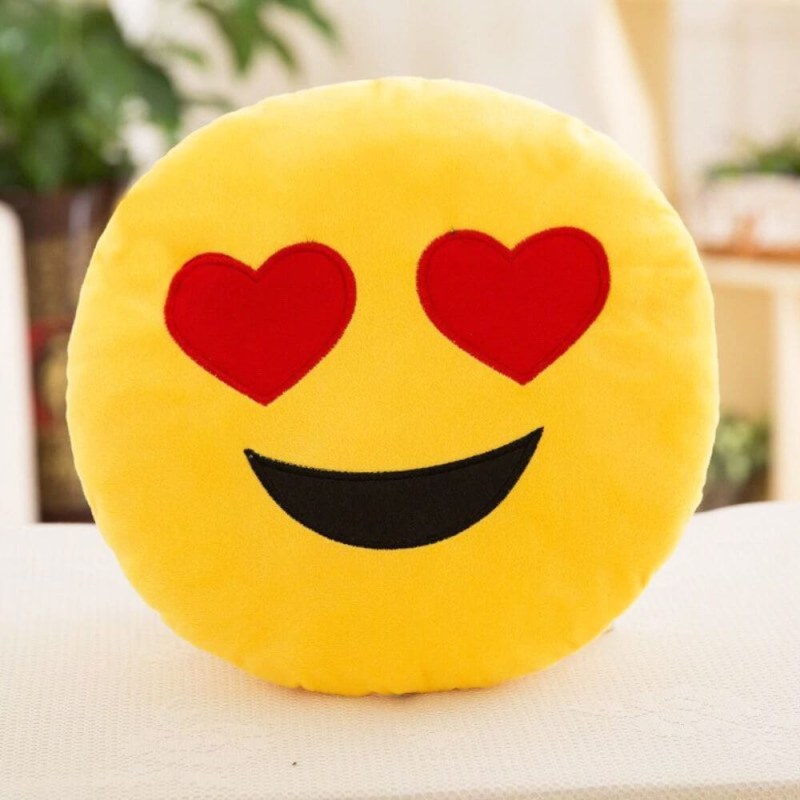 Emoji polštář - zamilovaný - Dárky.pro