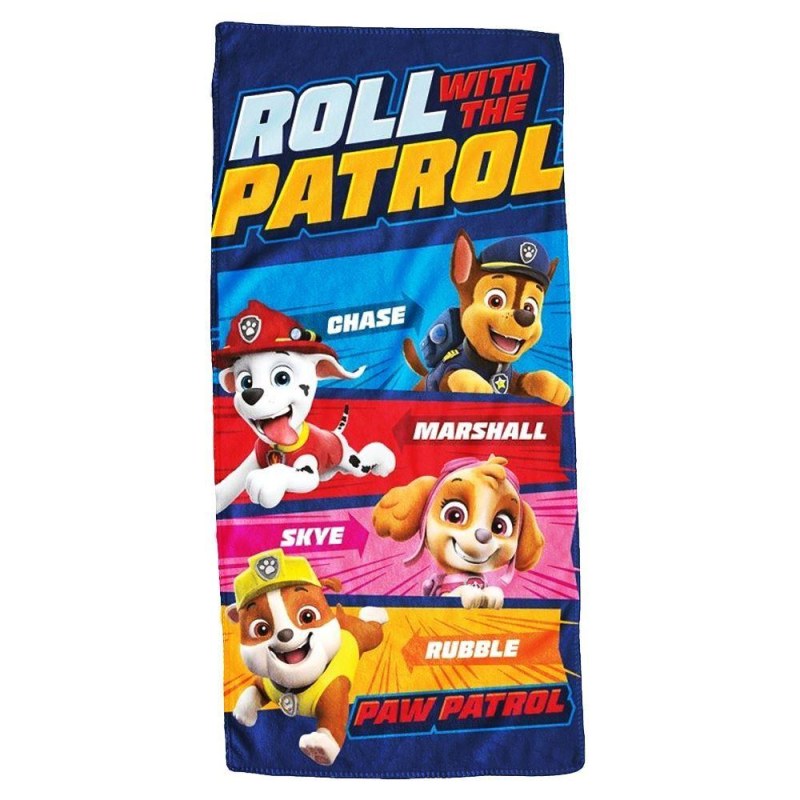 Froté osuška 140x70 cm - Tlapková patrola - Roll With The Patrol - Dárky.pro