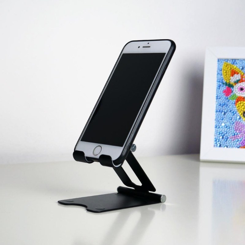 Kovový držák na mobil - černý