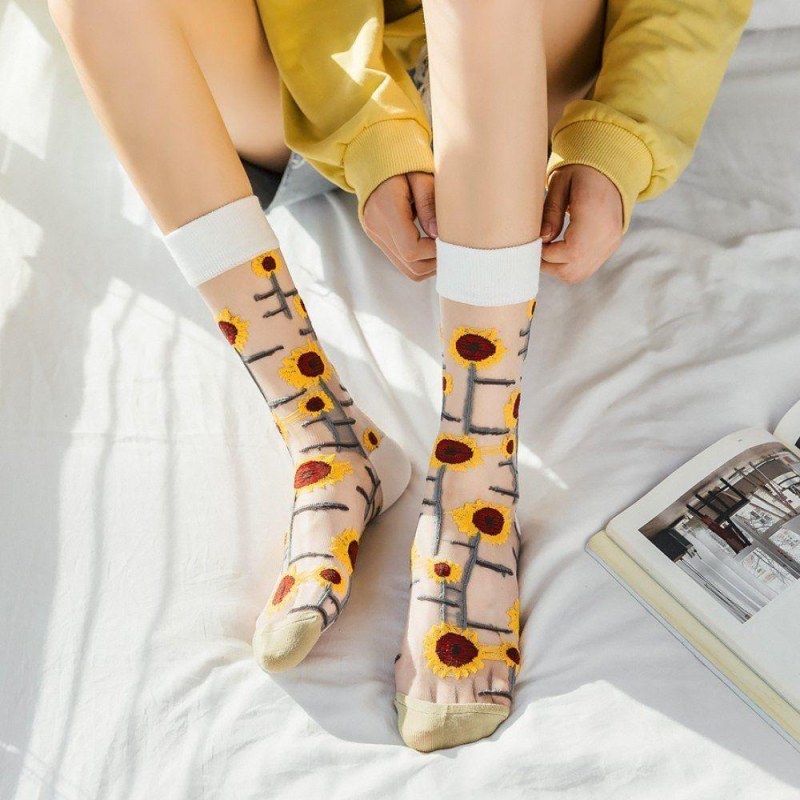 Květinové ponožky - slunečnice