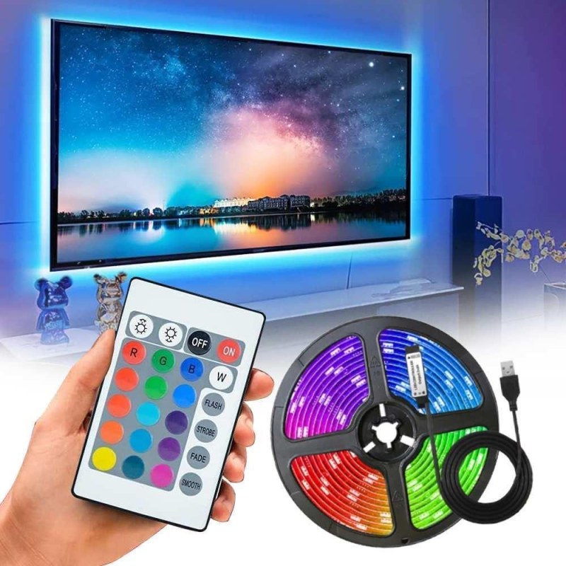 LED RGB pásek s ovladačem - 2 m LED RGB pásek s ovladačem - 2 m - Dárky.pro