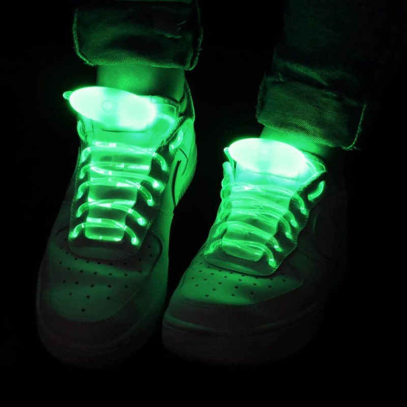 LED svítící tkaničky - zelené - Dárky.pro