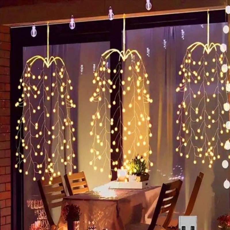 LED závěsná světýlka s&nbsp;vrbovými větvičkami a&nbsp;USB napájením - Dárky.pro