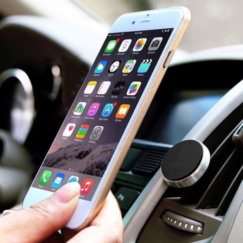 Magnetický držák na mobil do auta - stříbrný Magnetický držák na mobil do auta - stříbrný - Dárky.pro