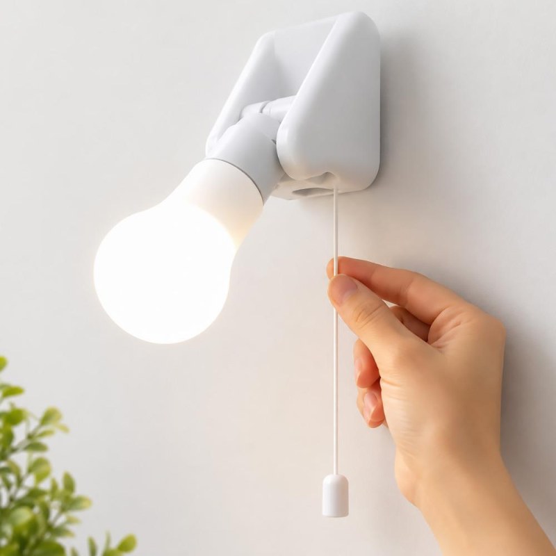 Nástěnná LED lampička k&nbsp;posteli se šňůrkovým vypínačem - Dárky.pro