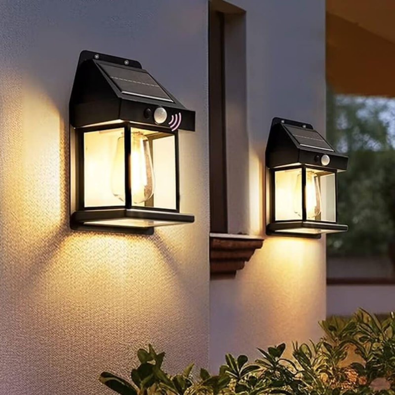Nástěnná solární lampa se senzorem - Dárky.pro