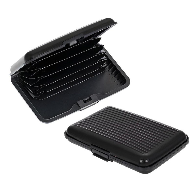 Praktická dokladovka/kovové pouzdro na karty - černá - Dárky.pro