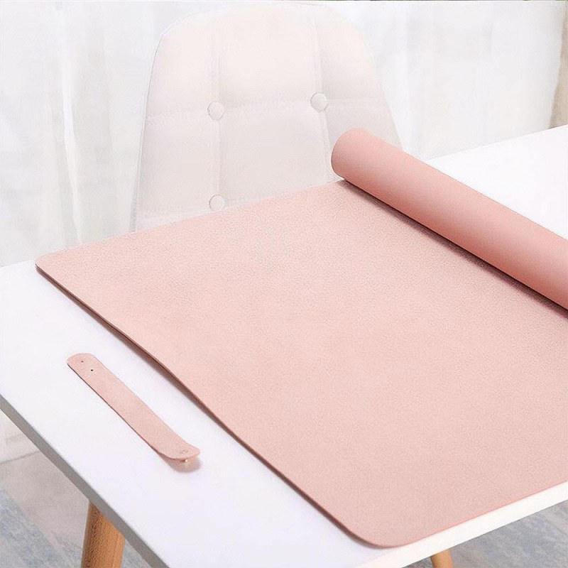 Prémiová koženková podložka pod myš a&nbsp;klávesnici 80x40 cm - růžová - Dárky.pro