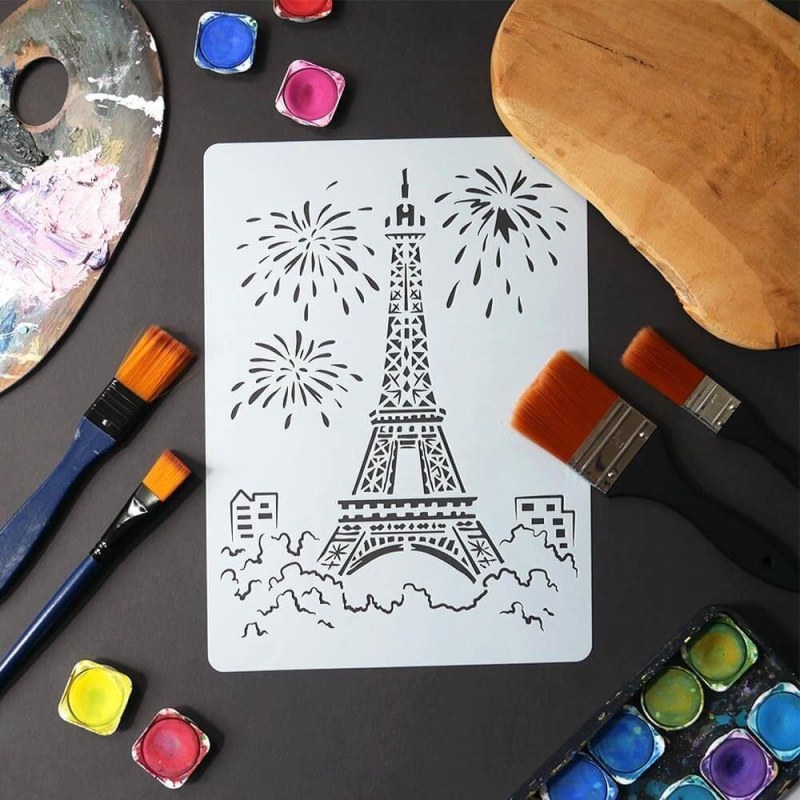 Šablona s motivem - Eiffelova věž - Dárky.pro