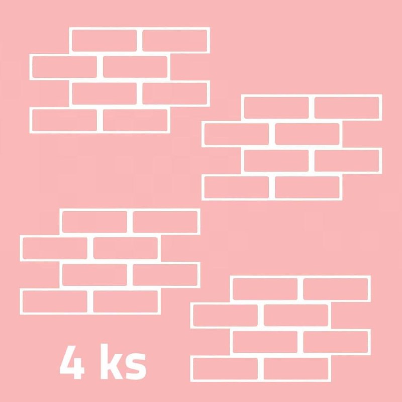 Šablony na malování zdi 4 ks - cihly Šablony na malování zdi 4 ks - cihly - Dárky.pro