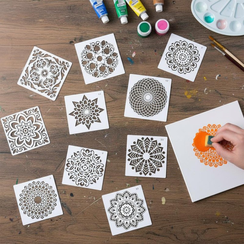 Šablony pro malování mandal 10 ks - Dárky.pro