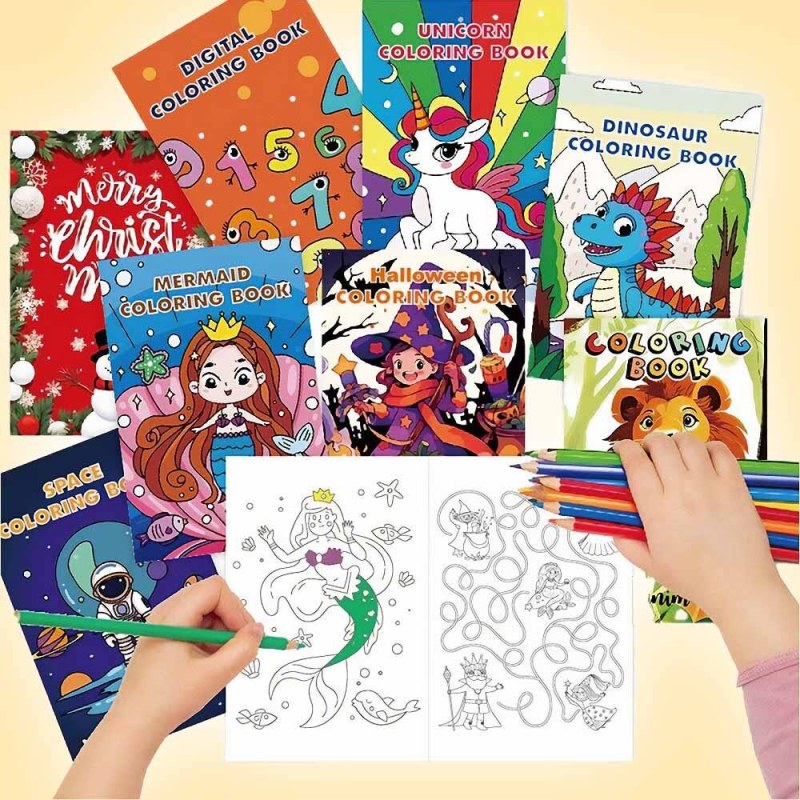 Set dětských omalovánek - 8 sešitů Set dětských omalovánek - 8 sešitů - Dárky.pro