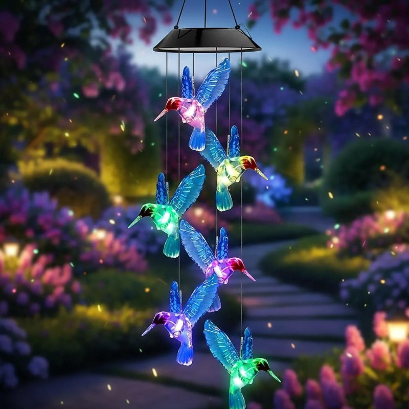 Solární závěsná dekorace - létající kolibříci - Dárky.pro