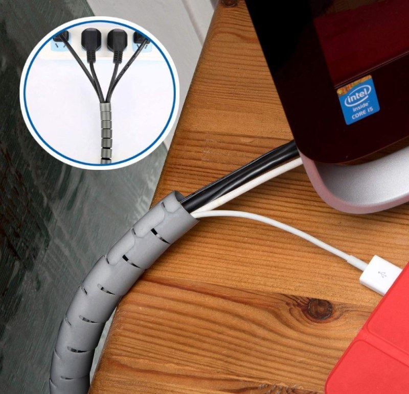 Spirálový organizér kabelů - 2 m, průměr 2 cm - Dárky.pro