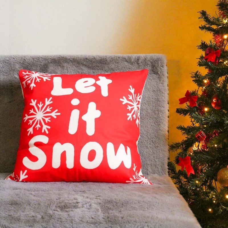 Vánoční potah na polštářek 40x40 cm - Let it Snow - Dárky.pro