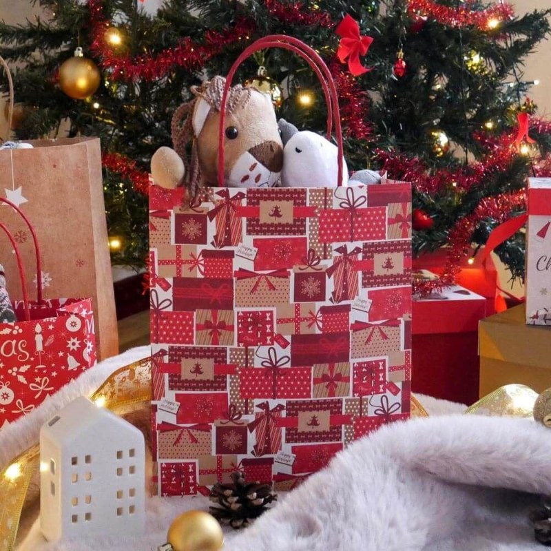 Vánoční taška - dárečky - velikost S - Dárky.pro