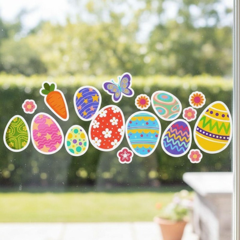 Velikonoční samolepky na okno 35 ks