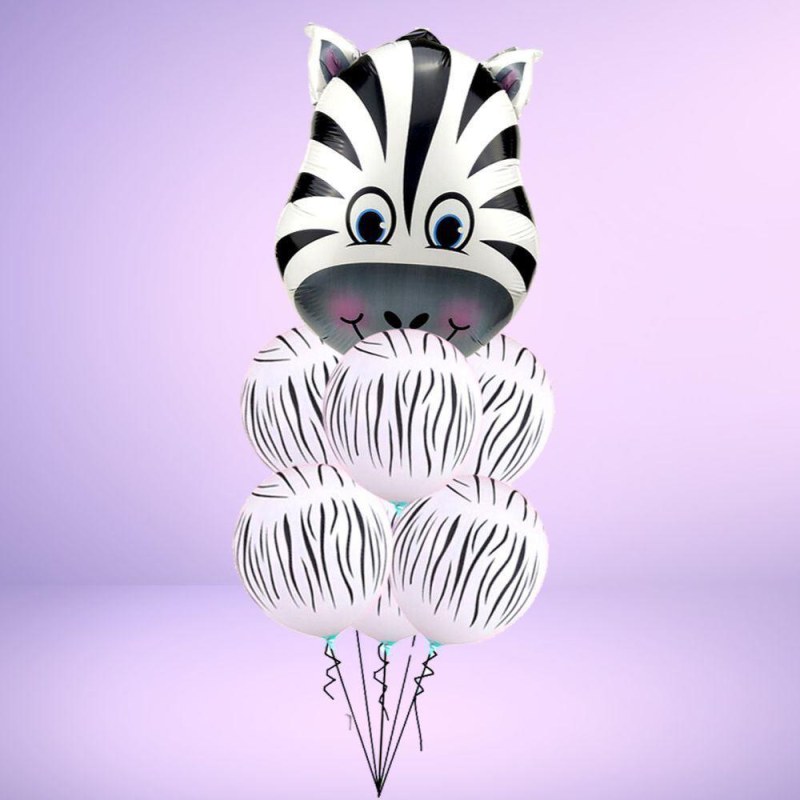 Veselé balónky 7 ks - zebra Veselé balónky 7 ks - zebra - Dárky.pro