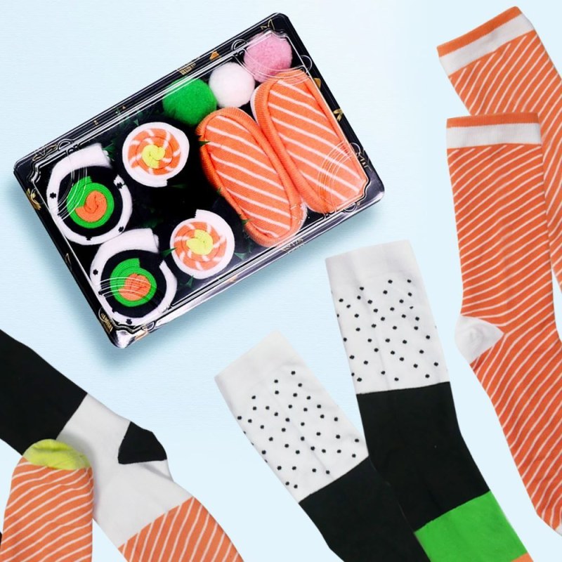 Veselé ponožky - set sushi - Dárky.pro