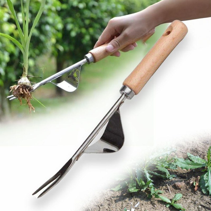 Vypichovač plevele s&nbsp;kolébkou a&nbsp;dřevěnou rukojetí - Dárky.pro