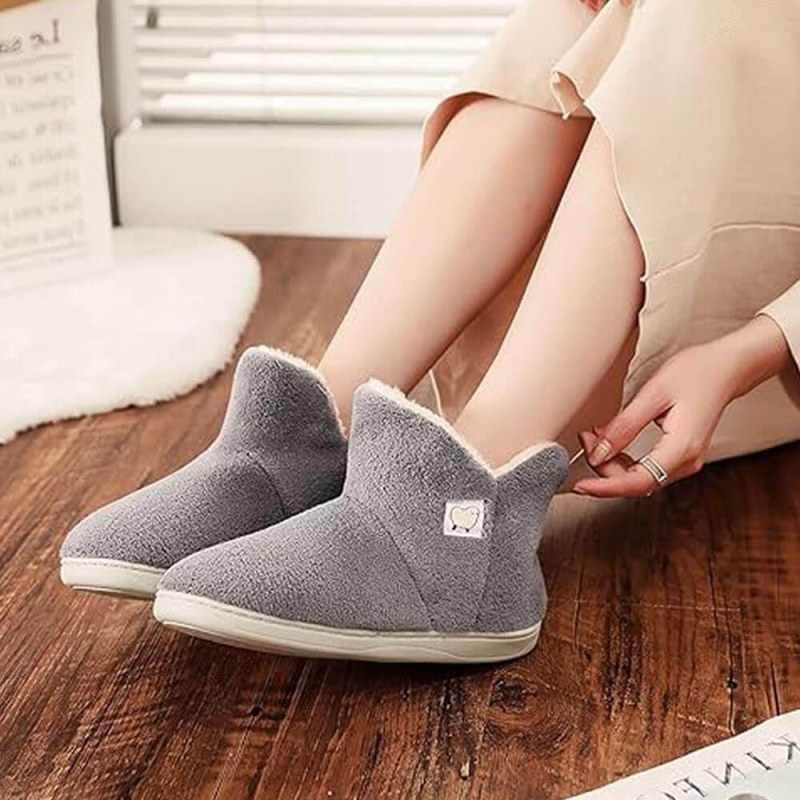 Vysoké zateplené papuče s&nbsp;kožíškem - 37-39 - Dárky.pro