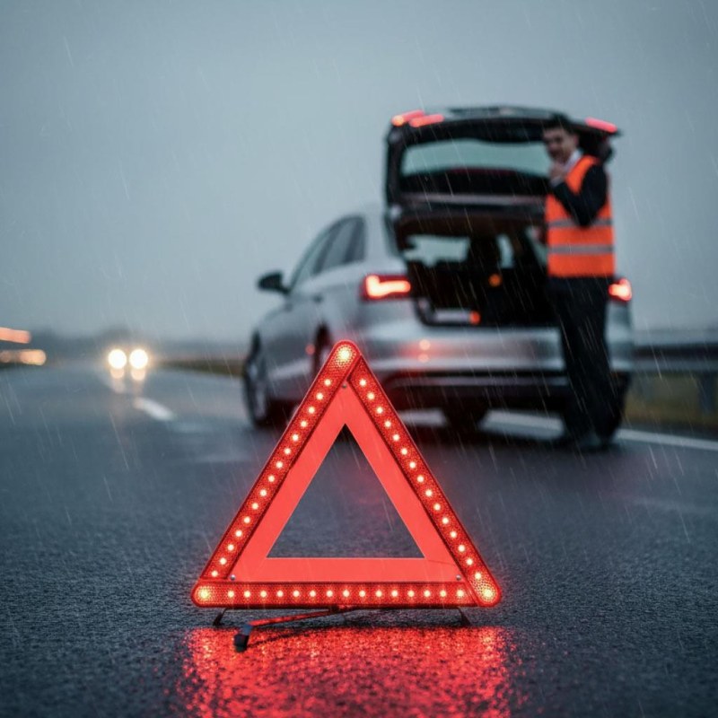 Výstražný trojúhelník s&nbsp;LED osvětlením - Dárky.pro